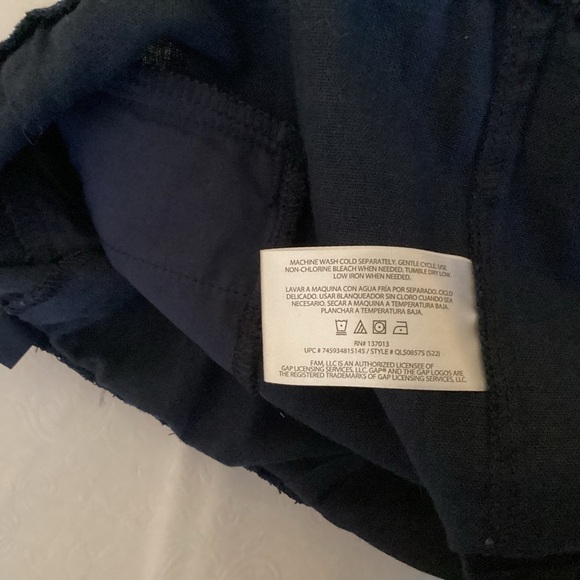 Gap Women’s Blue Linen Blend Shorts With Drawstring.  Size XL - Picture 4 of 5